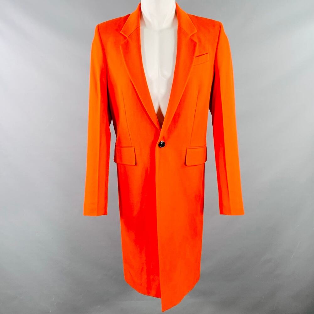 AMI by ALEXANDRE MATTIUSSI Size 38 Orange Textured Twill Coat